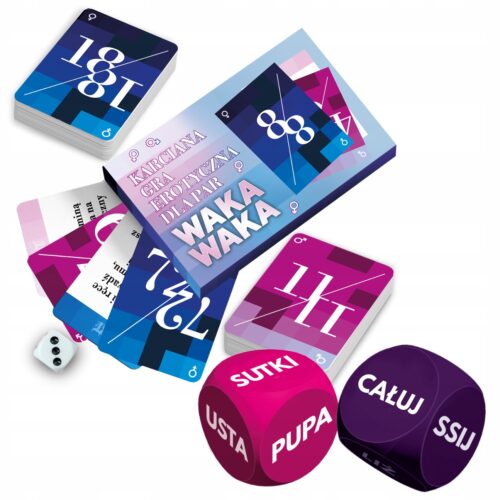 Karciana Gra Erotyczna Waka Waka + Kości Miłości Na Prezent