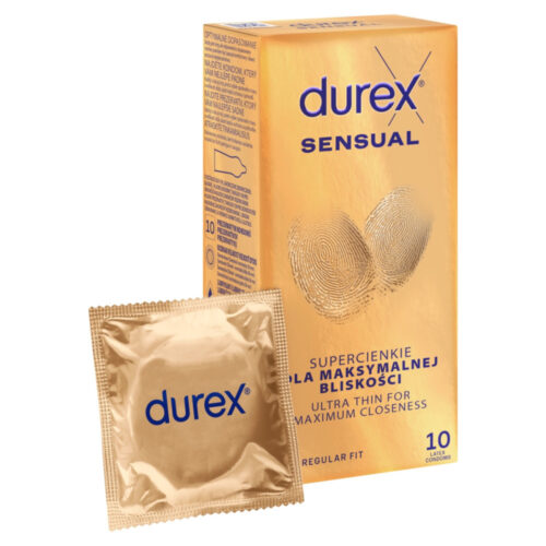 Prezerwatywy Durex Sensual Bardzo Cienkie i Nawilżane