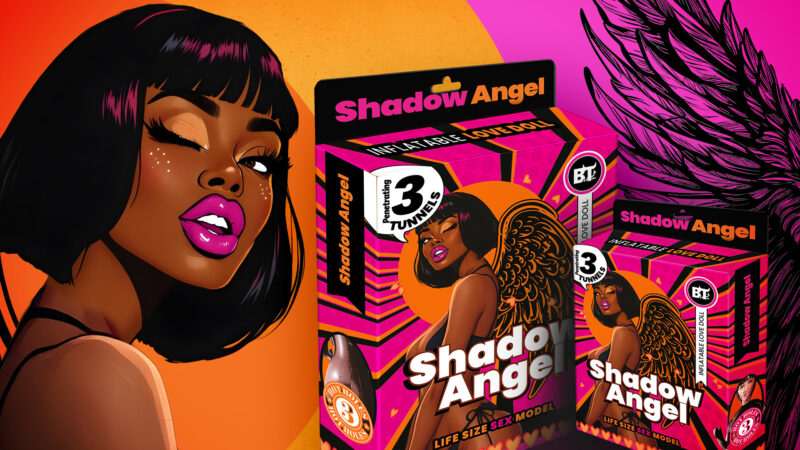 Dmuchana Czarna Lalka Miłości