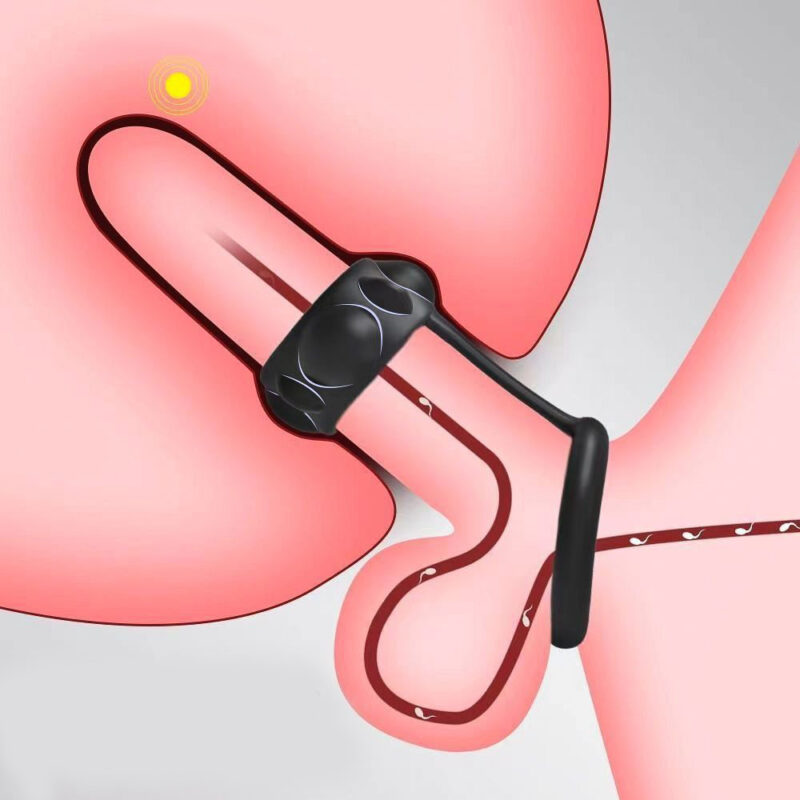 Podwójny Pierścień Na Penisa i Jądra Stymuluje Pochwę Wydłuża Seks