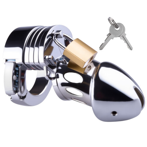 Stalowy Regulowany Pas Cnoty Zamykany na Kłódkę