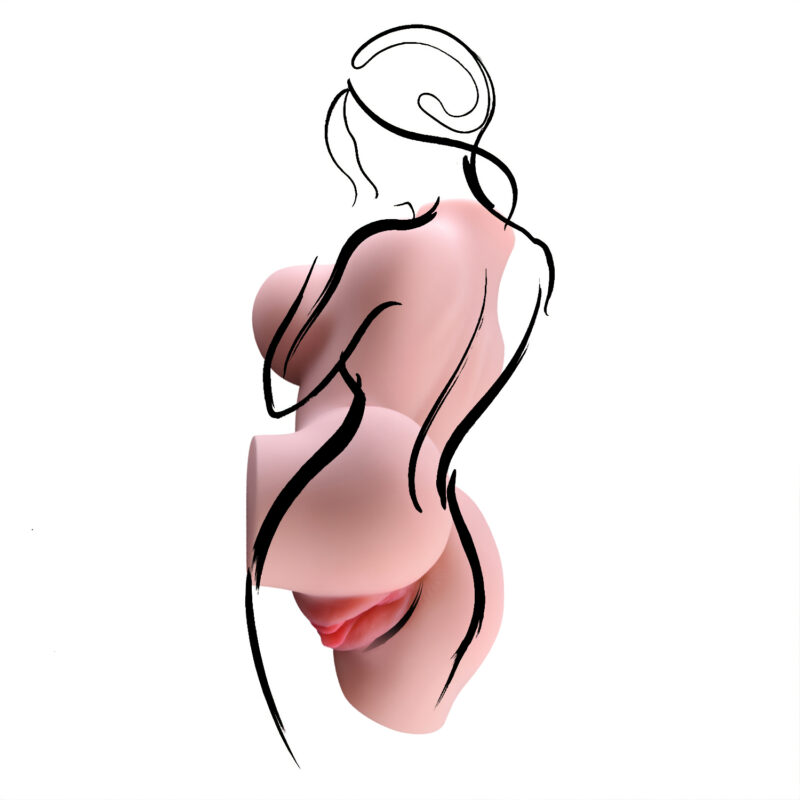 Lalka Erotyczna Sztuczna Pochwa Tors Kobiecy Masturbator z Wibracjami 2,5kg