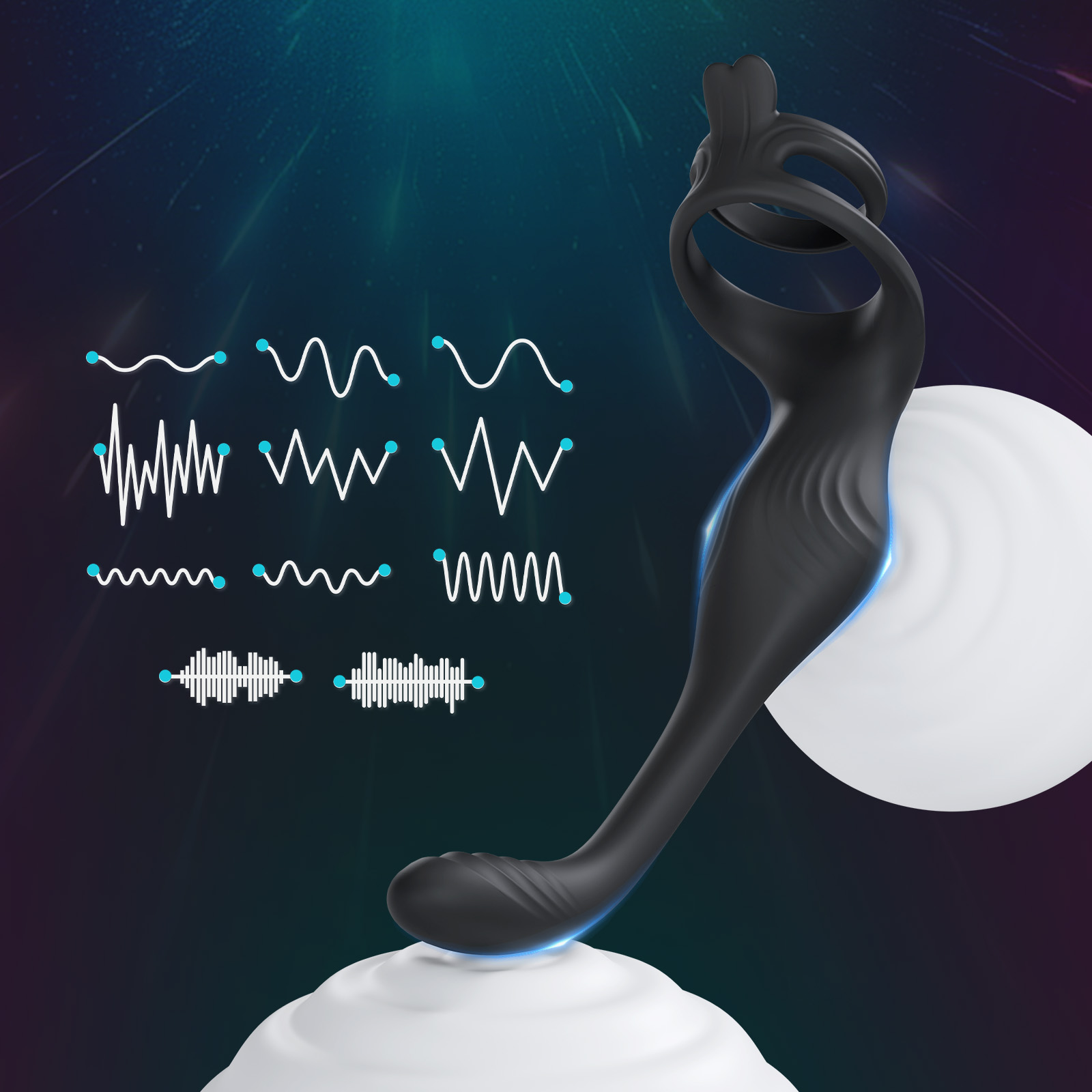 Masażer Prostaty z Pierścieniem i Pilotem Bezprzewodowym