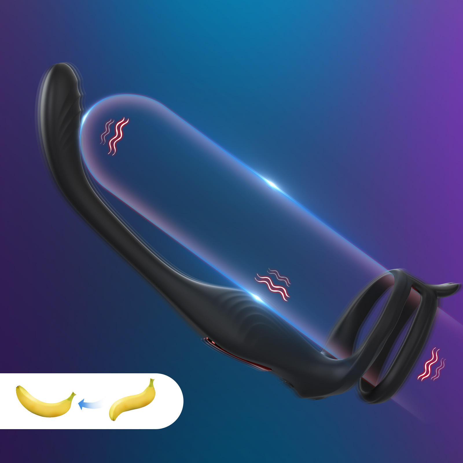 Masażer Prostaty z Pierścieniem i Pilotem Bezprzewodowym - obrazek 9