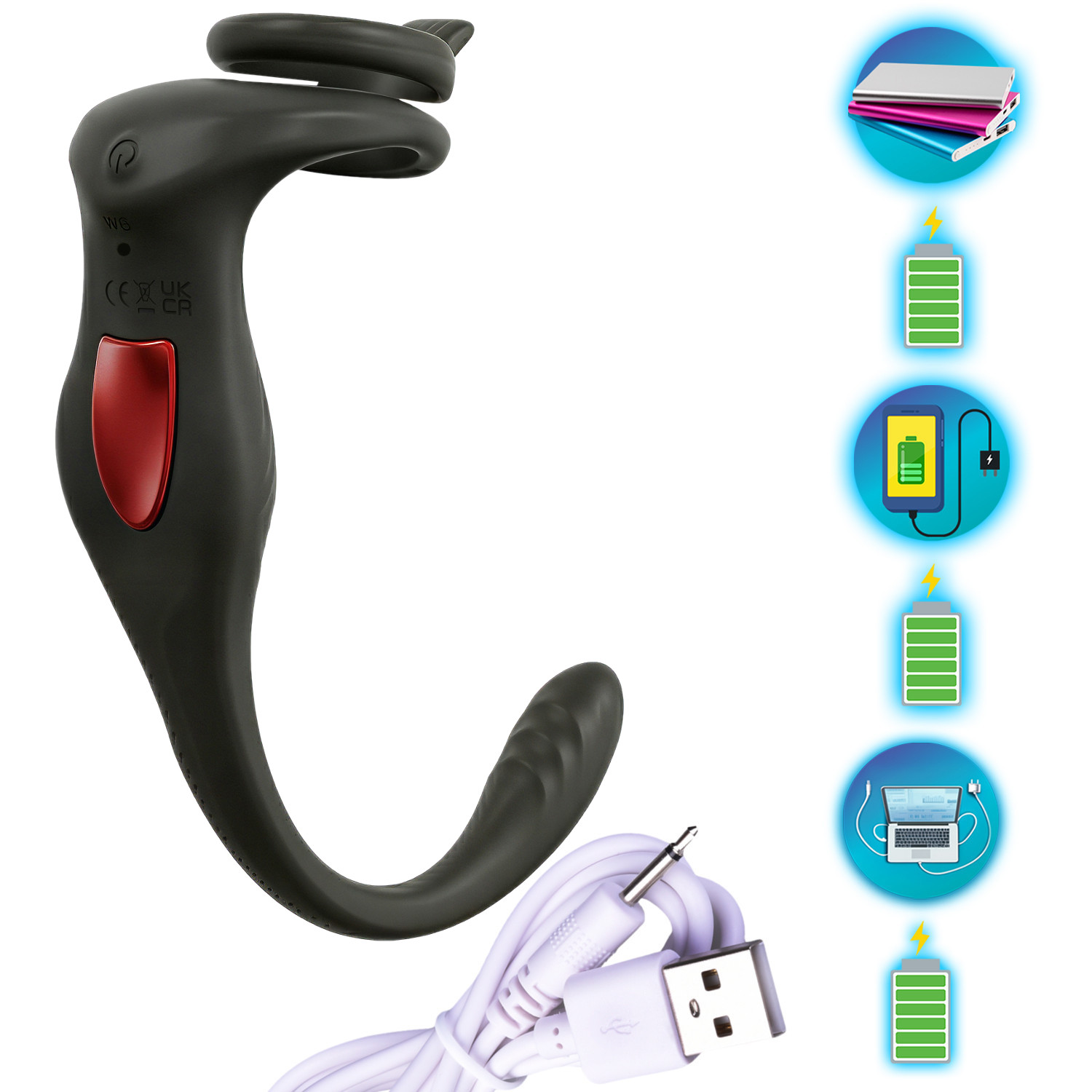 Masażer Prostaty z Pierścieniem i Pilotem Bezprzewodowym - obrazek 6