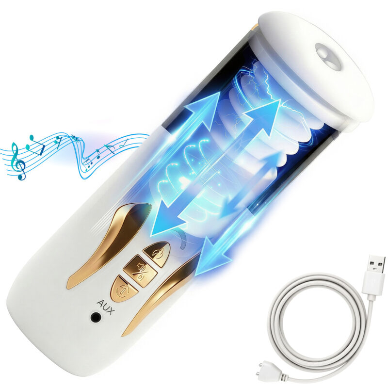 Posuwisty Masturbator Męski z Grzaniem Jękami Ruchami