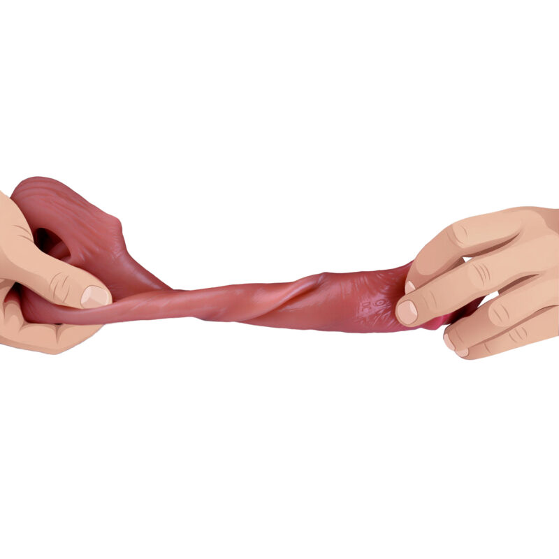 Nakładka Na Penisa XXL 18,5 cm Elastyczna Cyberskóra