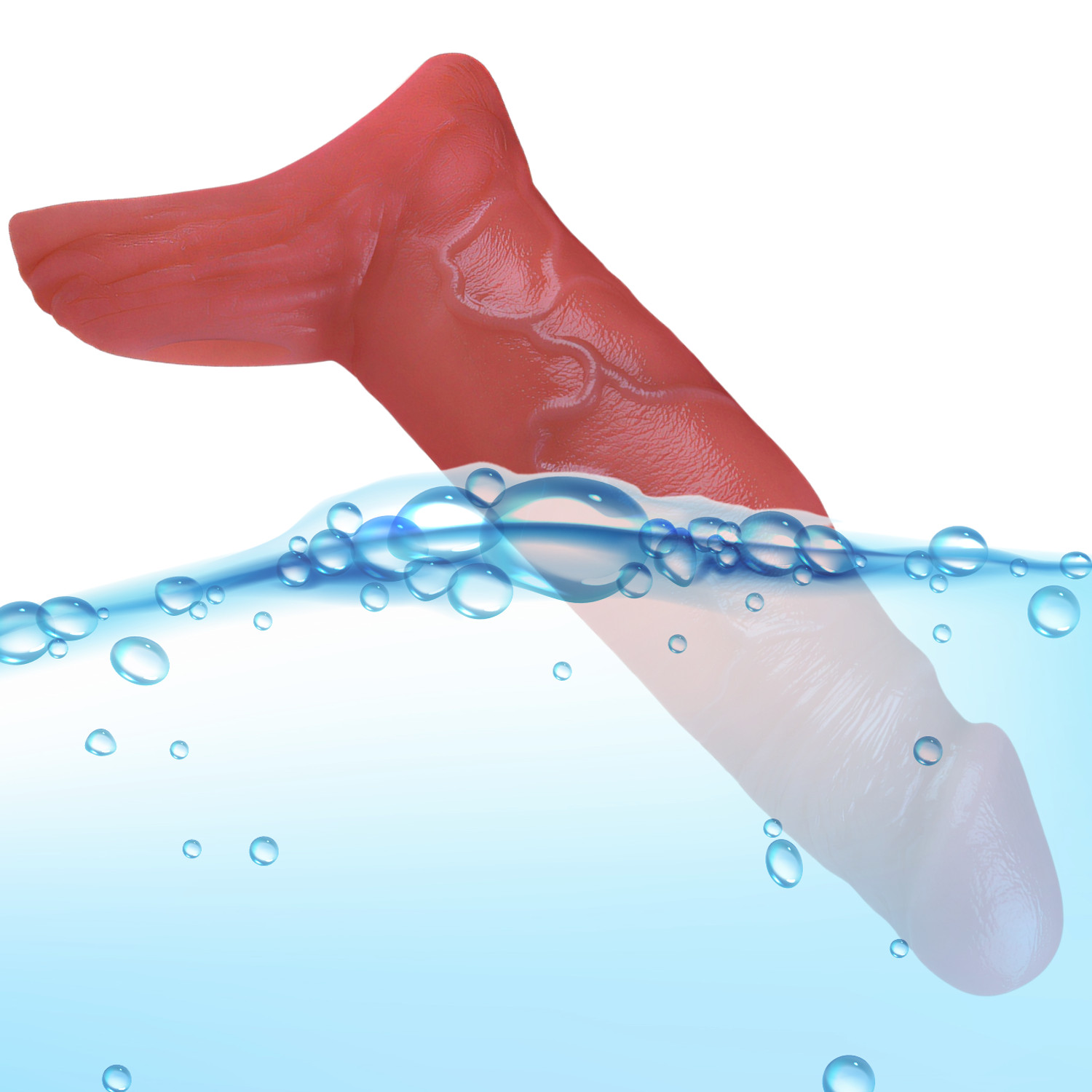 Nakładka Na Penisa XXL 18,5 cm Elastyczna Cyberskóra - obrazek 9