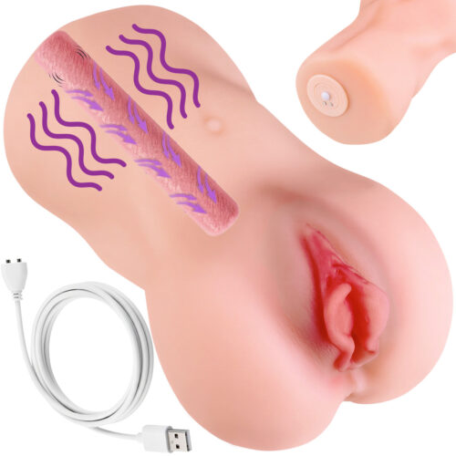 Masturbator Sztuczna Pochwa z Wibracjami