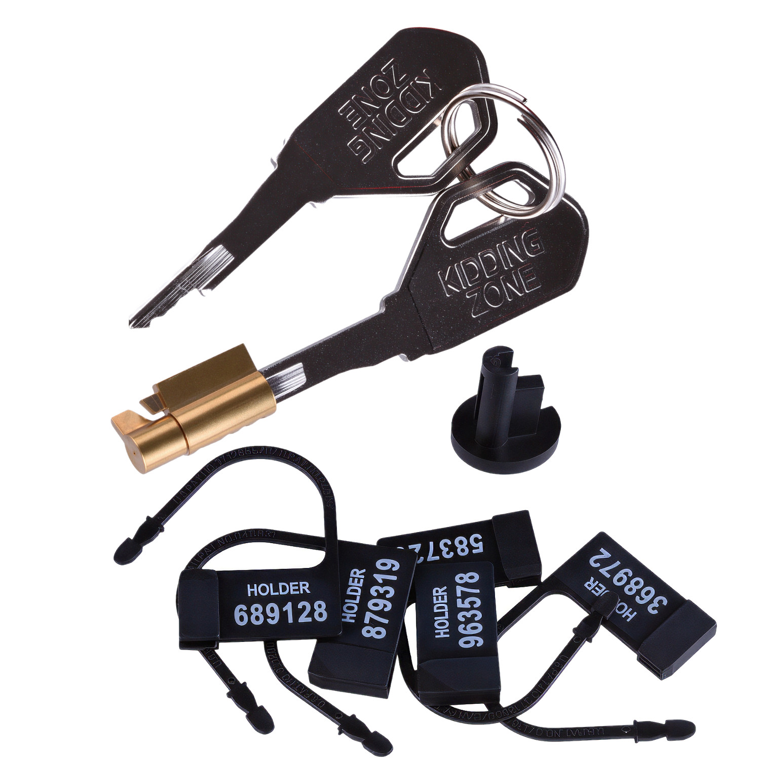 Czarny Mini Pas Cnoty Typu Flat Klatka + 4 Pierścienie - obrazek 6