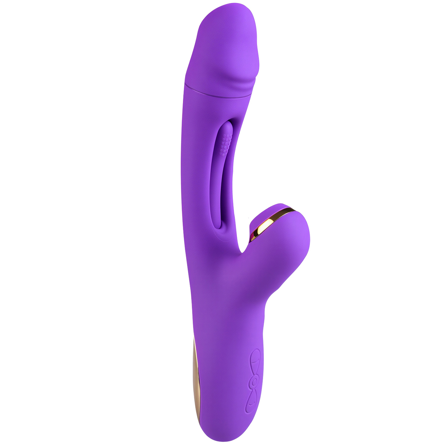 Wibrator Damski z Ruchomym Językiem Falami Powietrza Wibracjami - obrazek 6