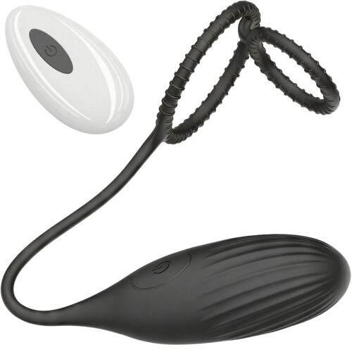 Wibrator Męski Masażer Prostaty Na Pilota Pierścień Erekcyjny Na Penisa