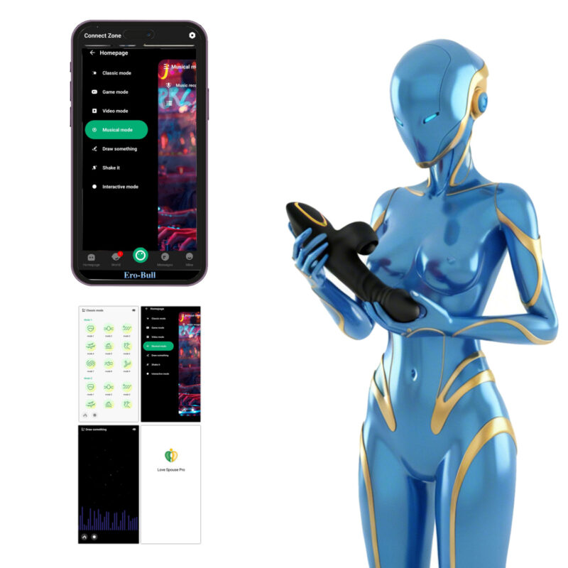 Wibrator Kobiecy Króliczek Penis Posuwisty z Aplikacją APP