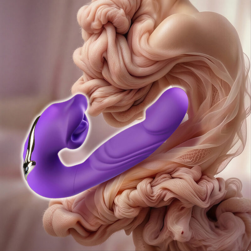 Wibrator Kobiecy z Ruchomymi Ustami i Pchnięciem