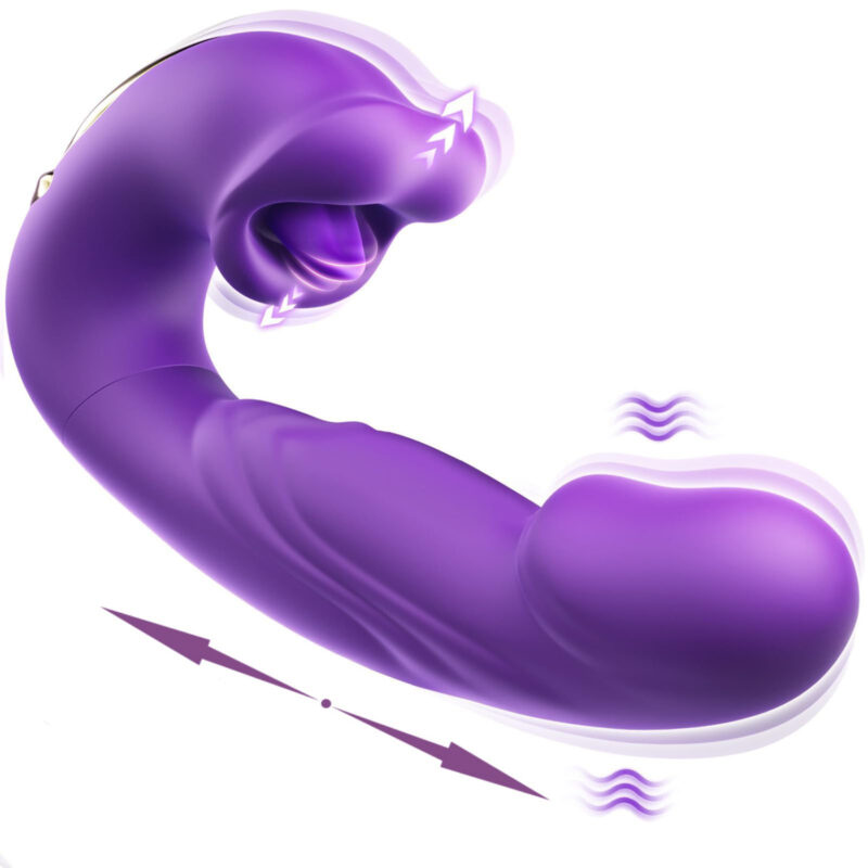 Wibrator Kobiecy z Ruchomymi Ustami i Pchnięciem