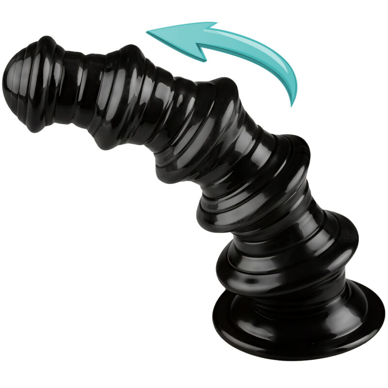 Duży Korek Analny z Prążkami Elastyczne Dildo