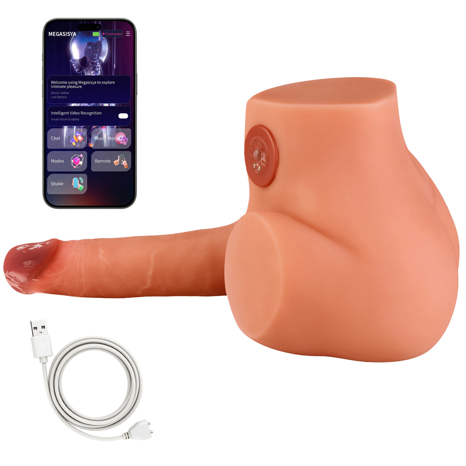 Ruchomy Penis Posuwisty Wibrator Kobiecy Aplikacja APP