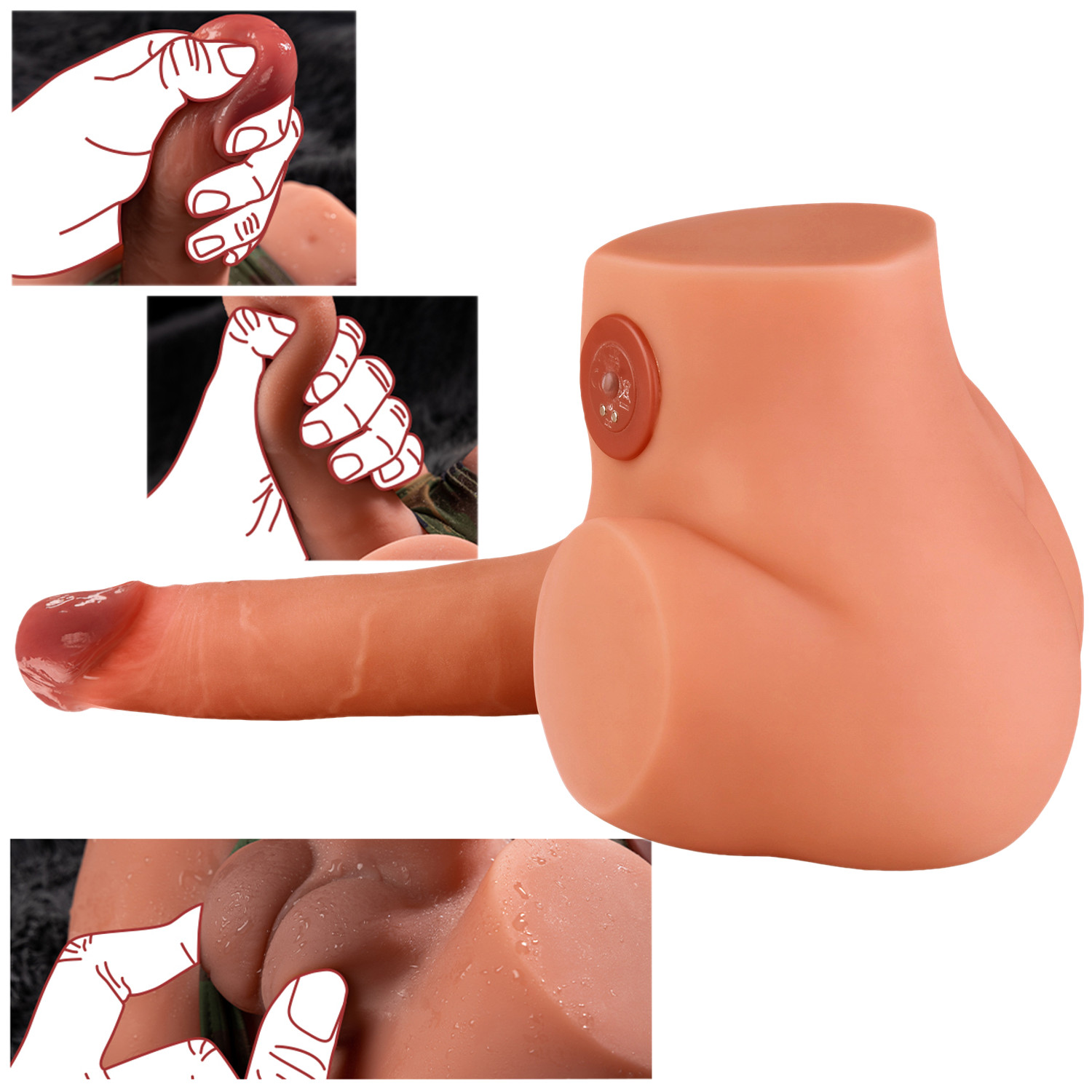 Ruchomy Penis Posuwisty Wibrator Kobiecy Aplikacja APP - obrazek 12