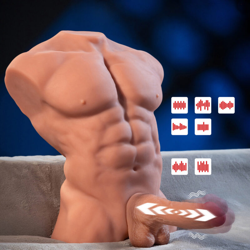 Tors Męski z Ruchomym Penisem Aplikacja Smartfon APP