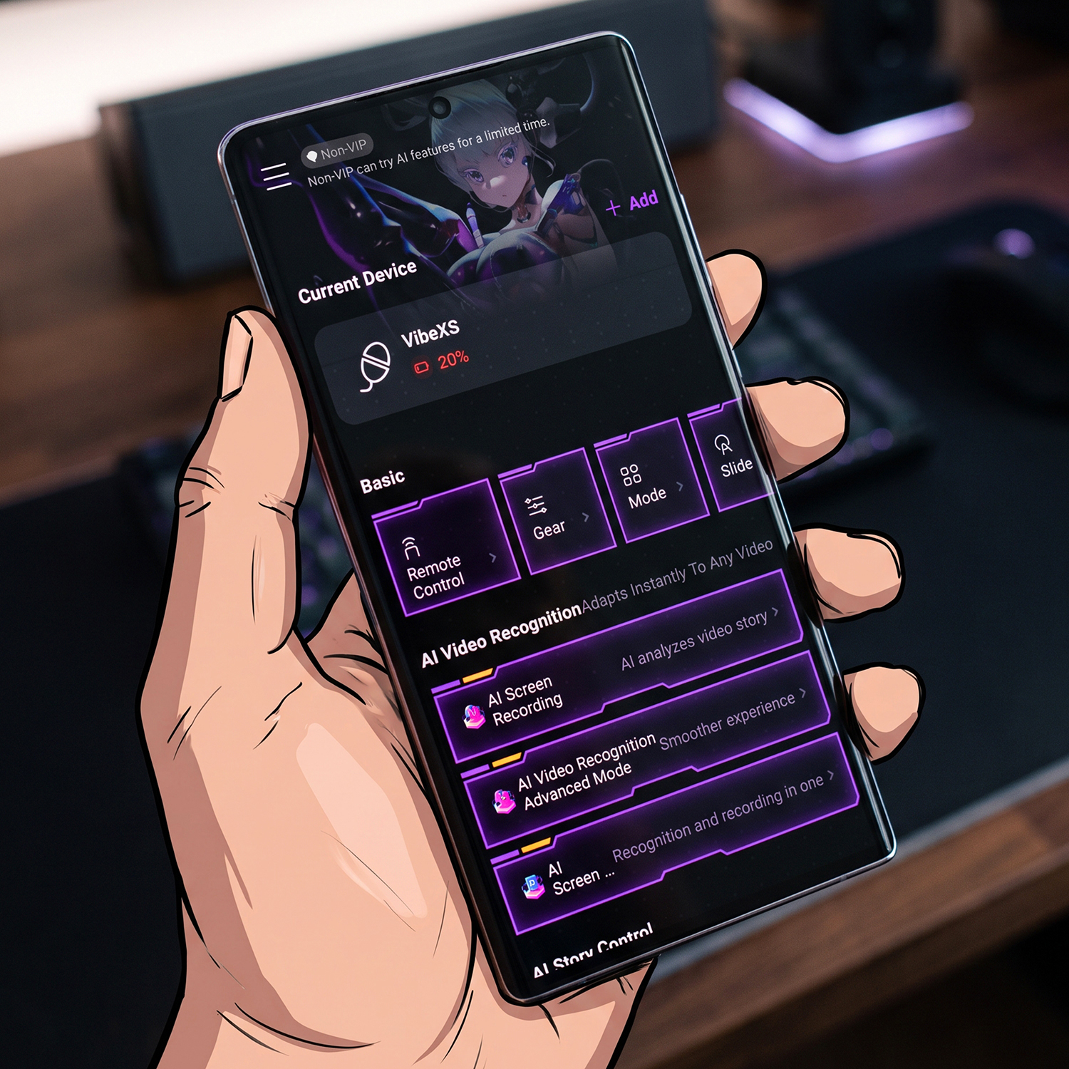 Zdjęcie wygenerowane przez AI Tors Męski z Ruchomym Penisem Aplikacja Smartfon APP - obrazek 11